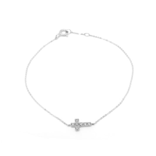 Lab-Diamonds Cross Bracelet