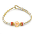 24K Gold floral charm Bracelet