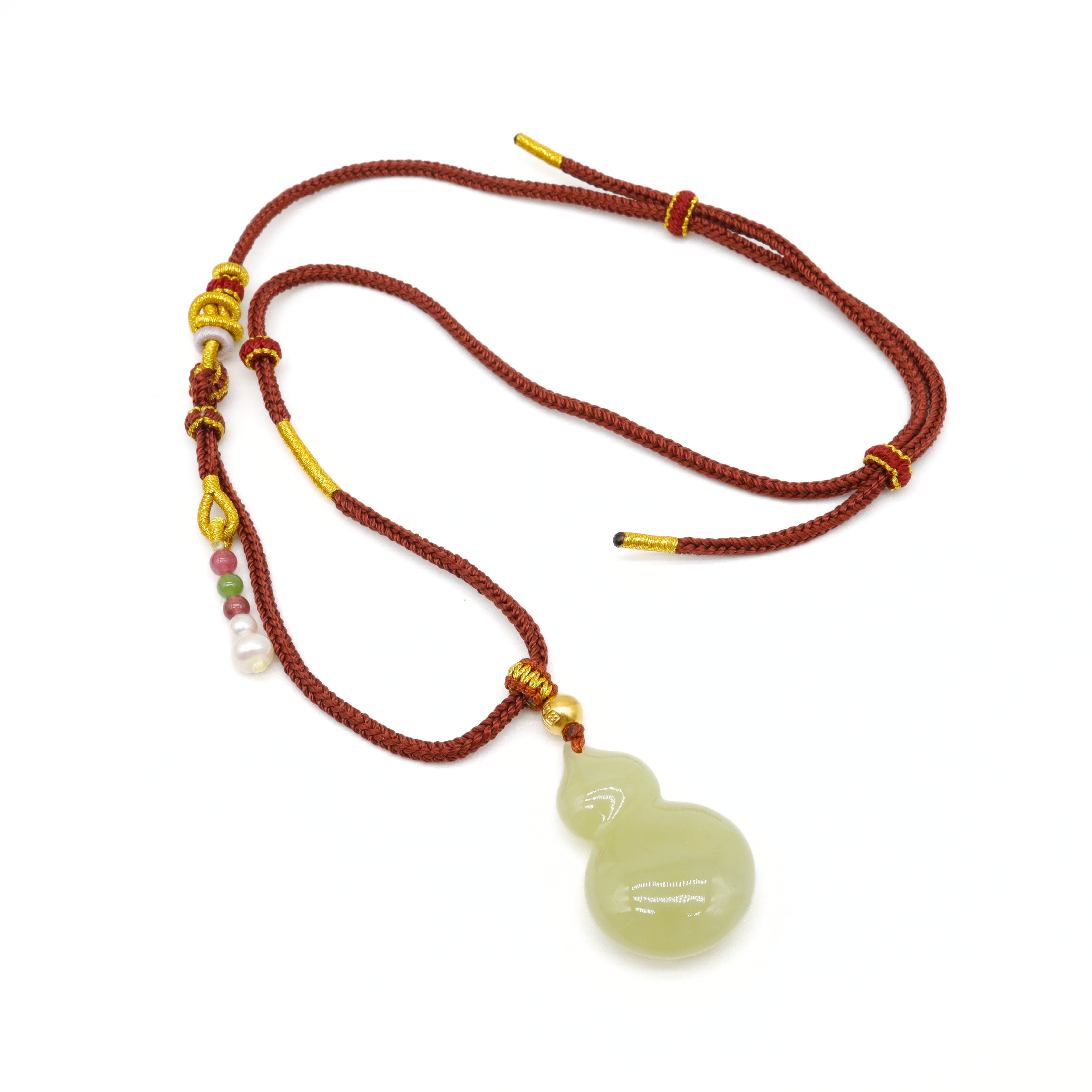 24k GOLD HETIAN JADE NECKLACE