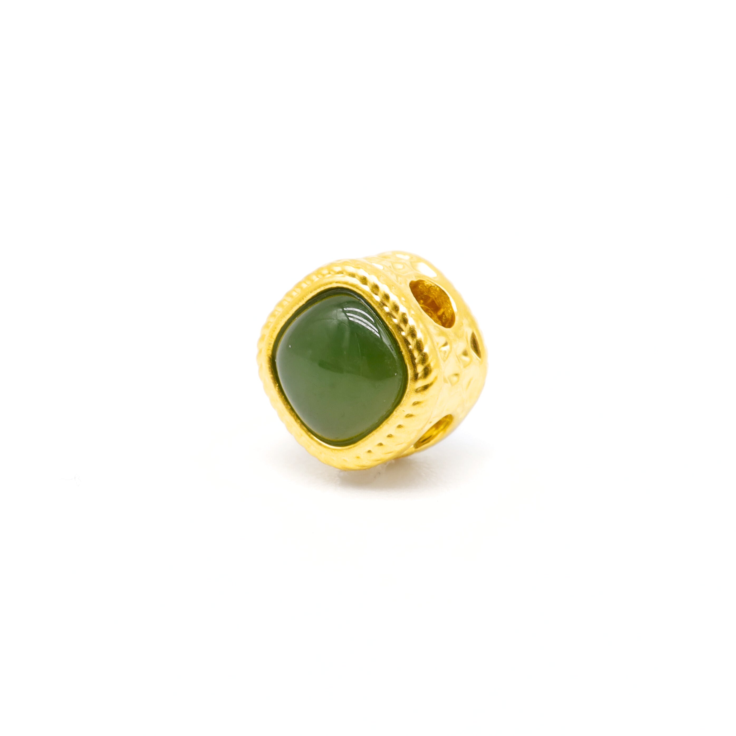 24K Hetian Jade Gold Charm