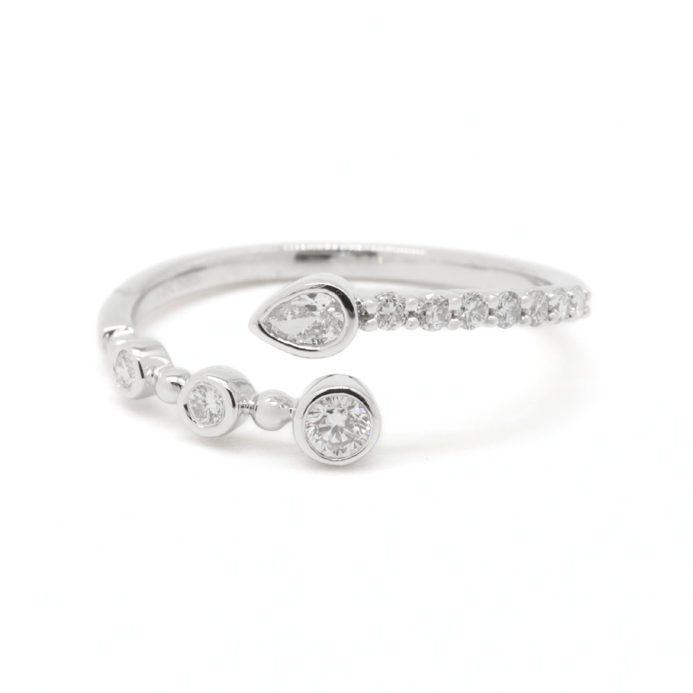 Lab-Grown Diamond Mixed Shape Open Band Ring