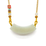 24k GOLD HETIAN JADE NECKLACE