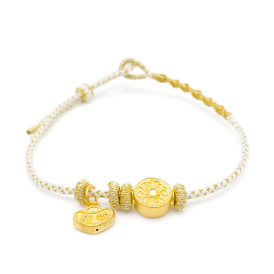 24K Gold Sycee Charm Bracelet