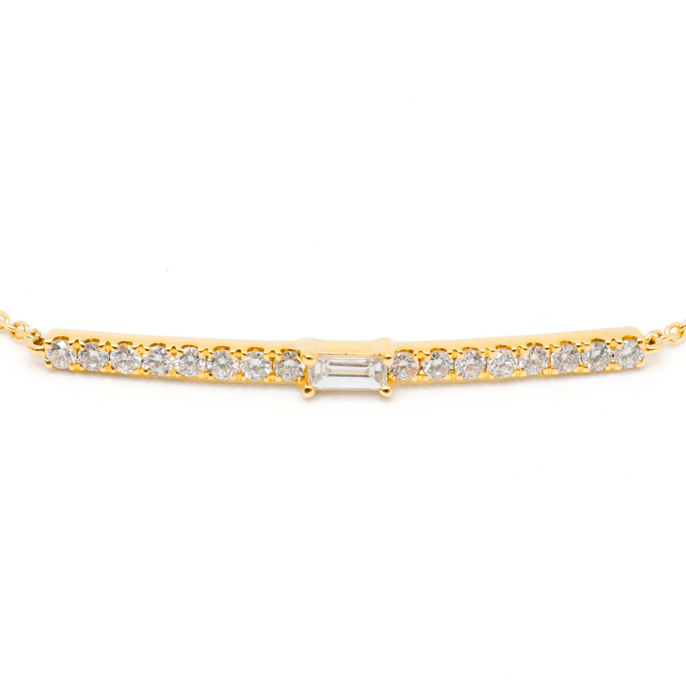 Lab-Diamonds Mixed Cut Bar Bracelet