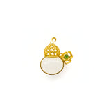 24K Gold Hetian Jade Pendant