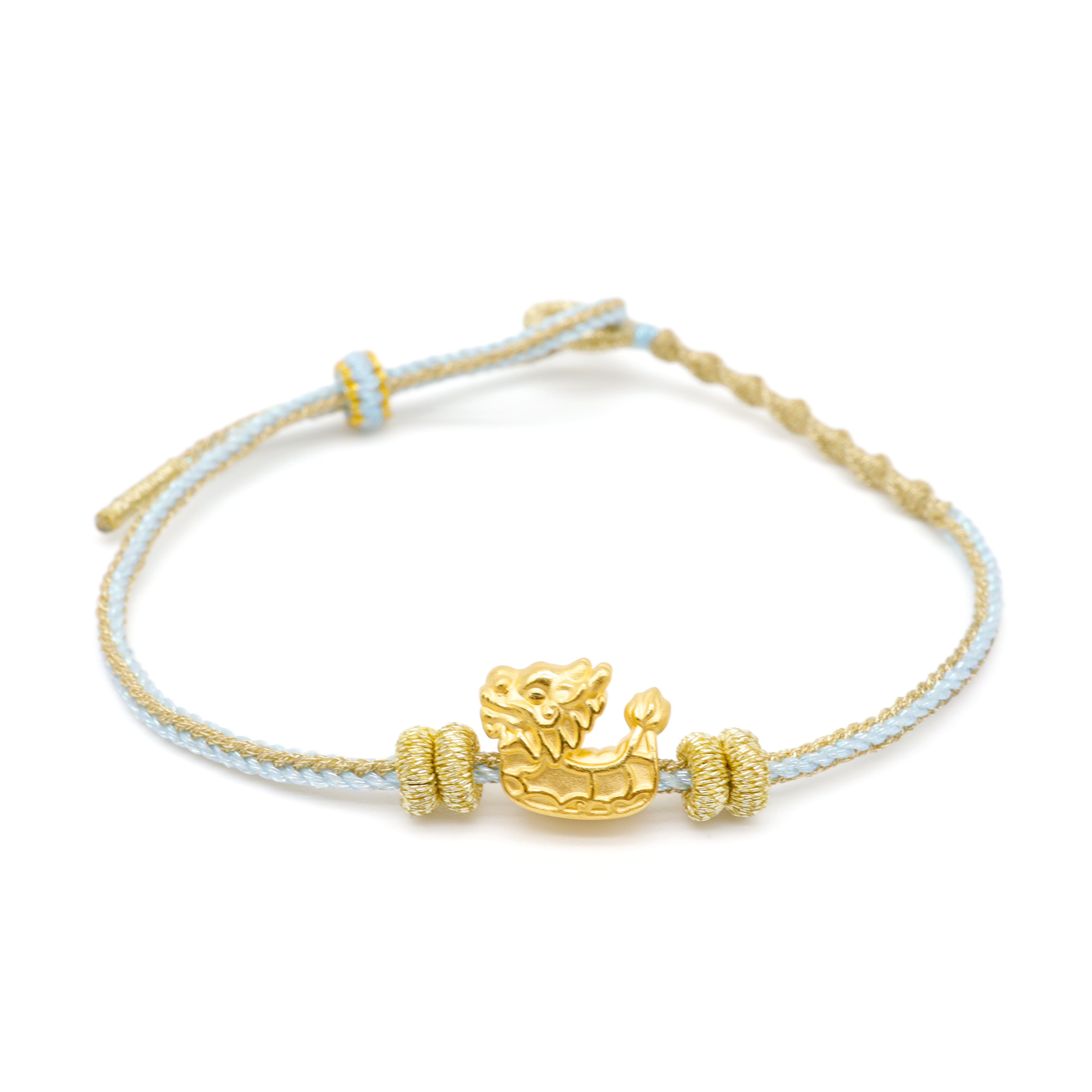 24K Gold Zodiac Dragon Charm Bracelet