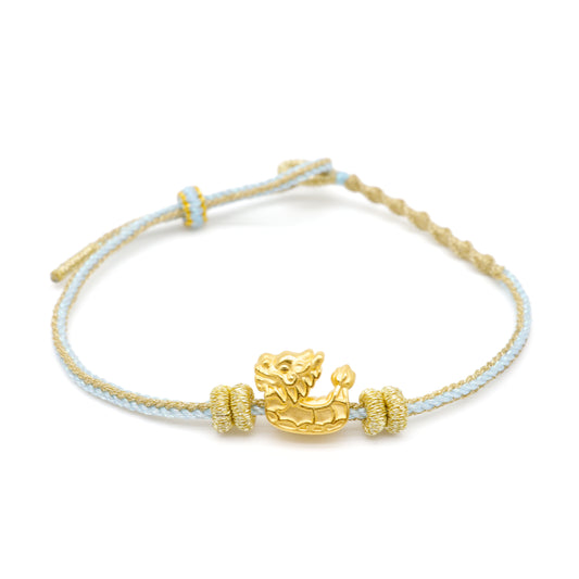 24K Gold Zodiac Dragon Charm Bracelet
