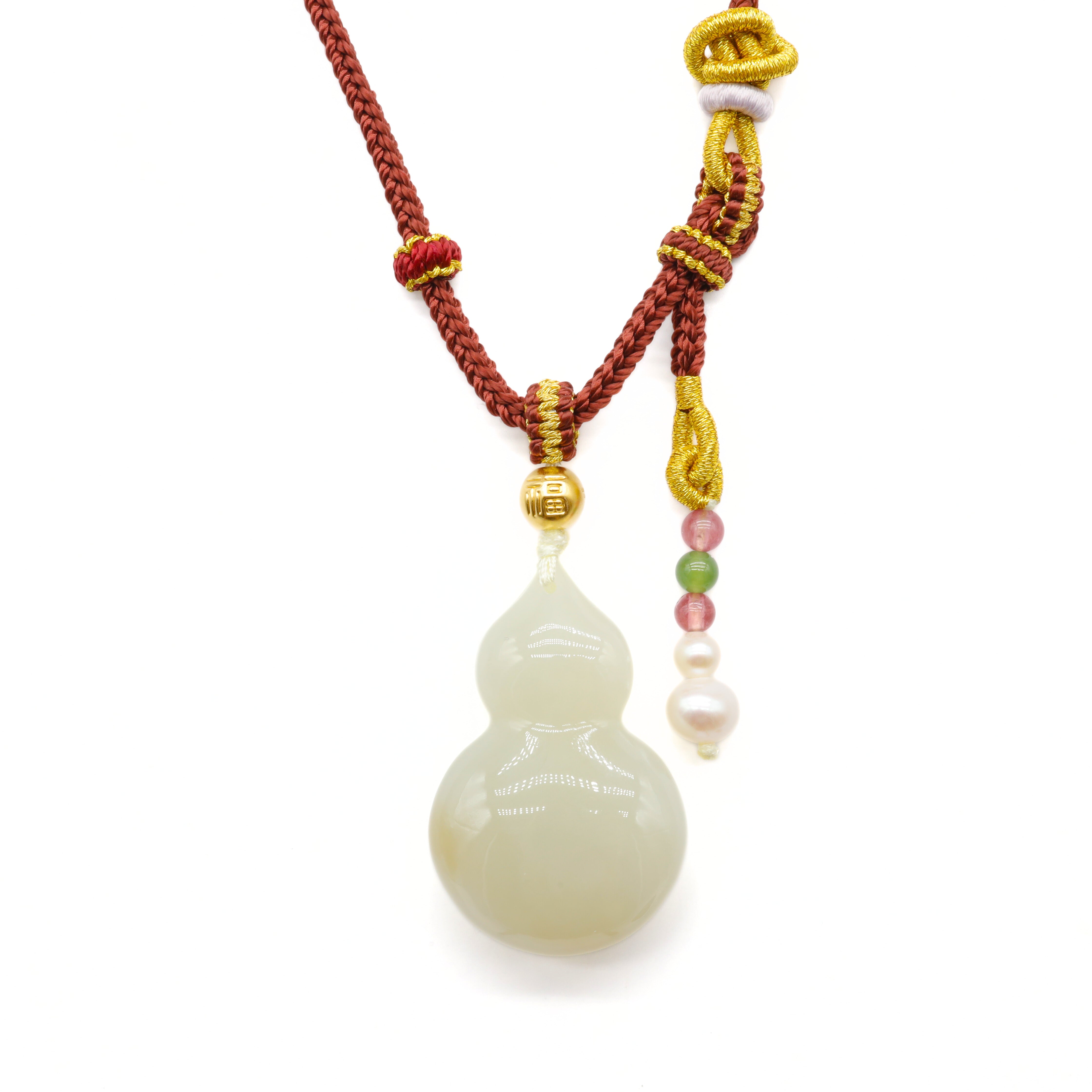 24k GOLD HETIAN JADE NECKLACE