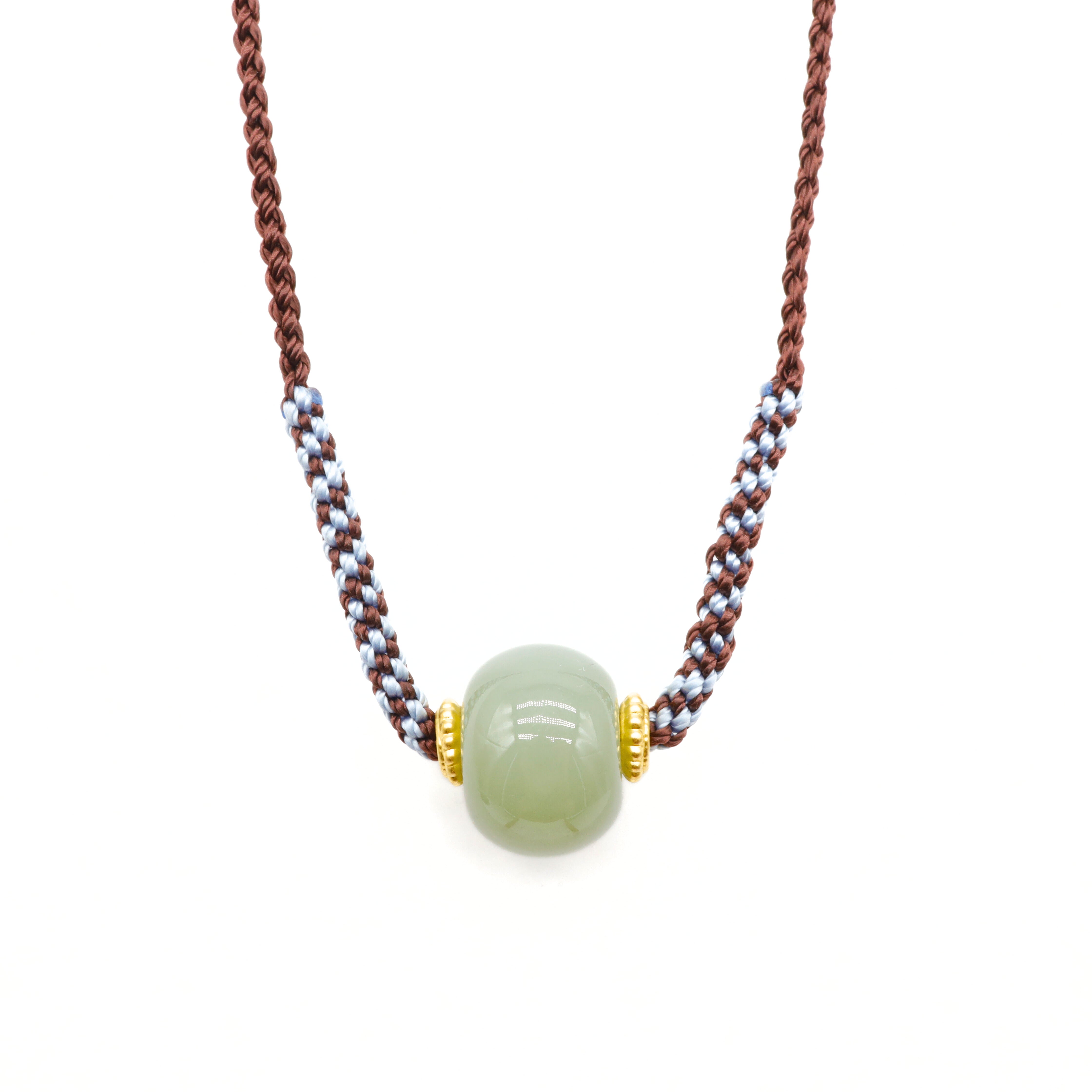 24k GOLD HETIAN JADE NECKLACE