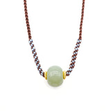 24k GOLD HETIAN JADE NECKLACE