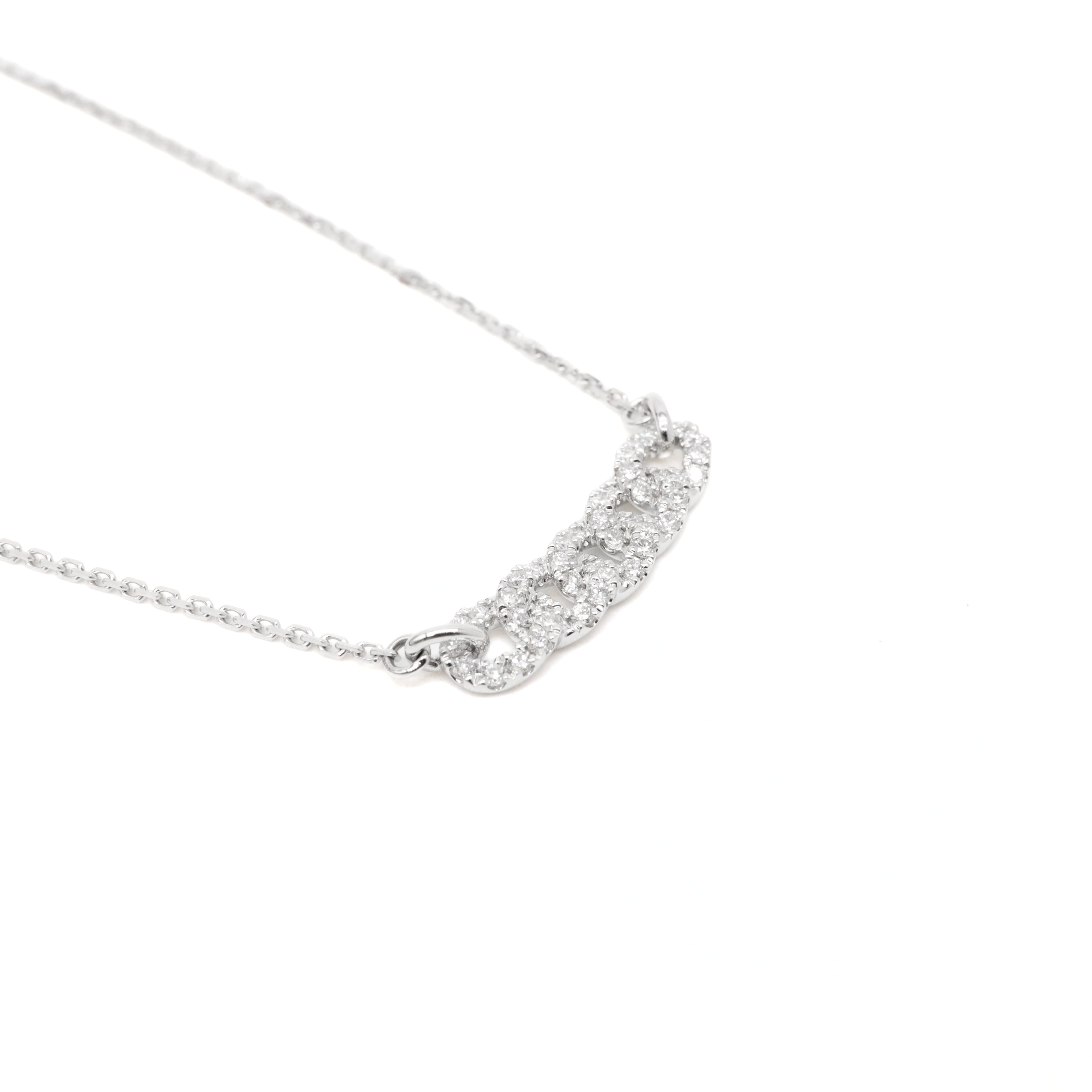 Pavé Chain Lab-Diamonds Link Necklace
