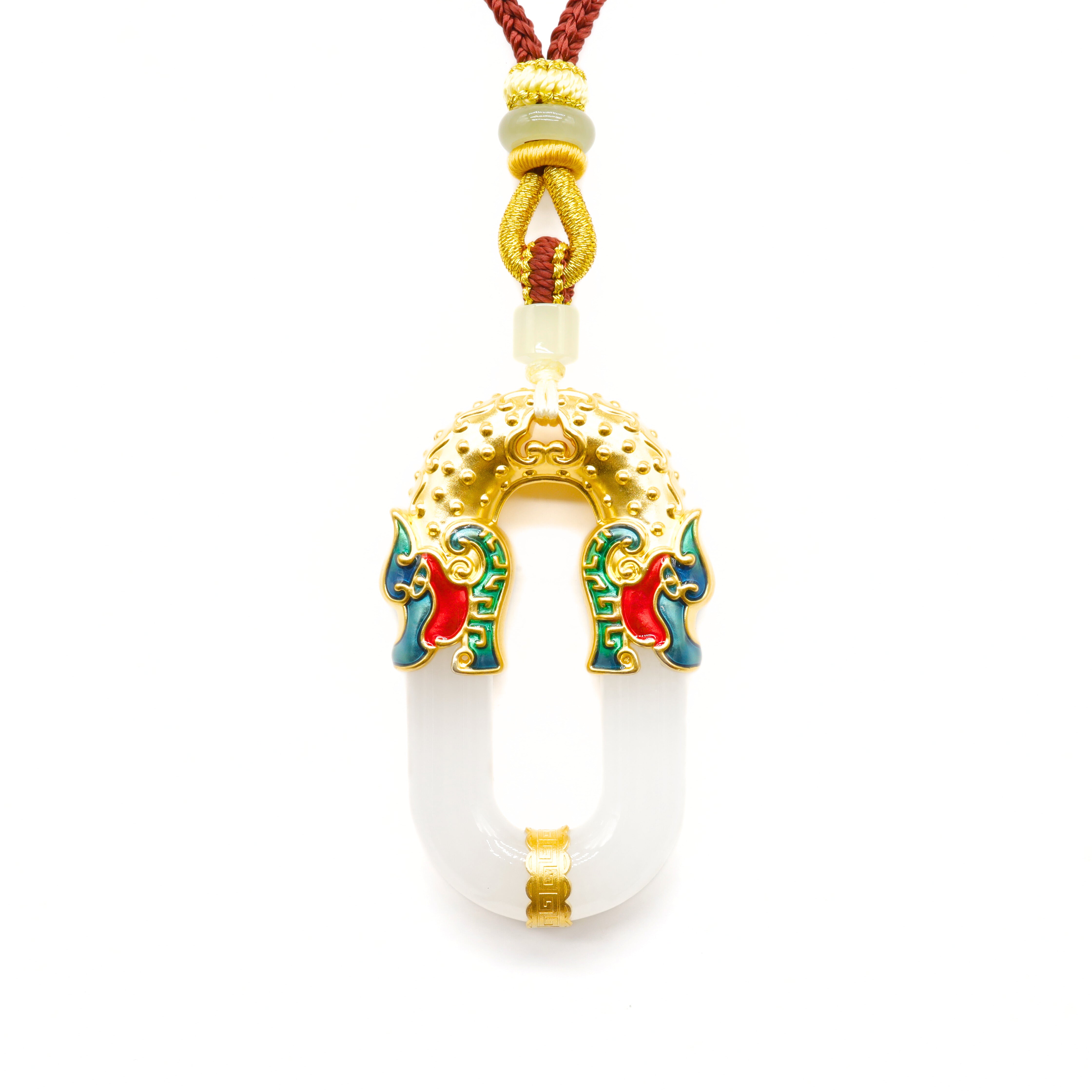 24k GOLD HETIAN JADE NECKLACE