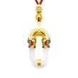 24k GOLD HETIAN JADE NECKLACE