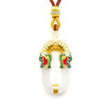 24k GOLD HETIAN JADE NECKLACE