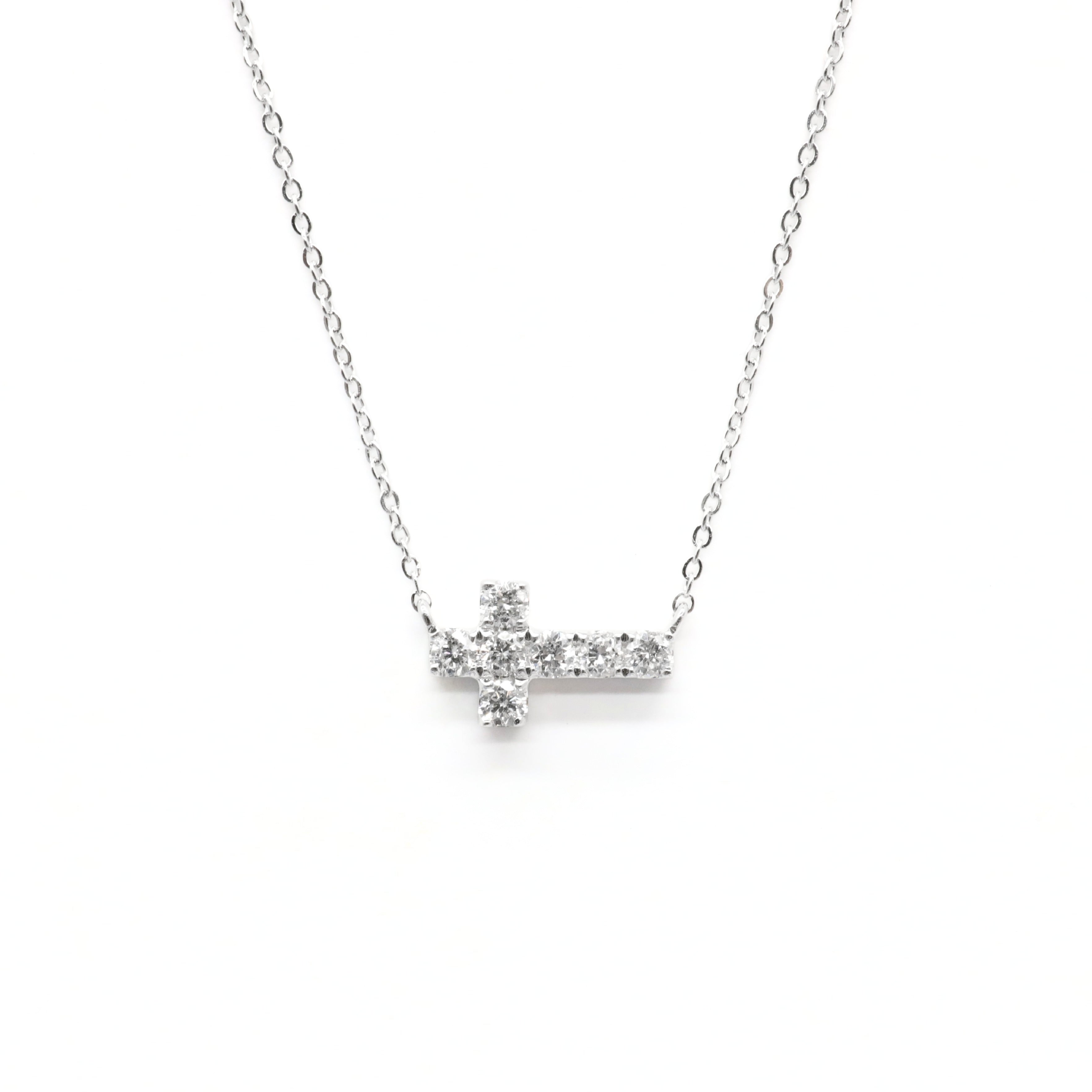Lab-Diamonds Cross Necklace