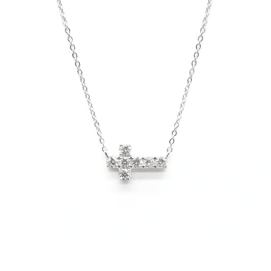 Lab-Diamonds Cross Necklace