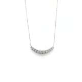 Lab-Diamond Curve Bar Necklace