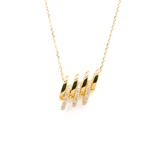 Lab-Diamonds Wave Link Necklace