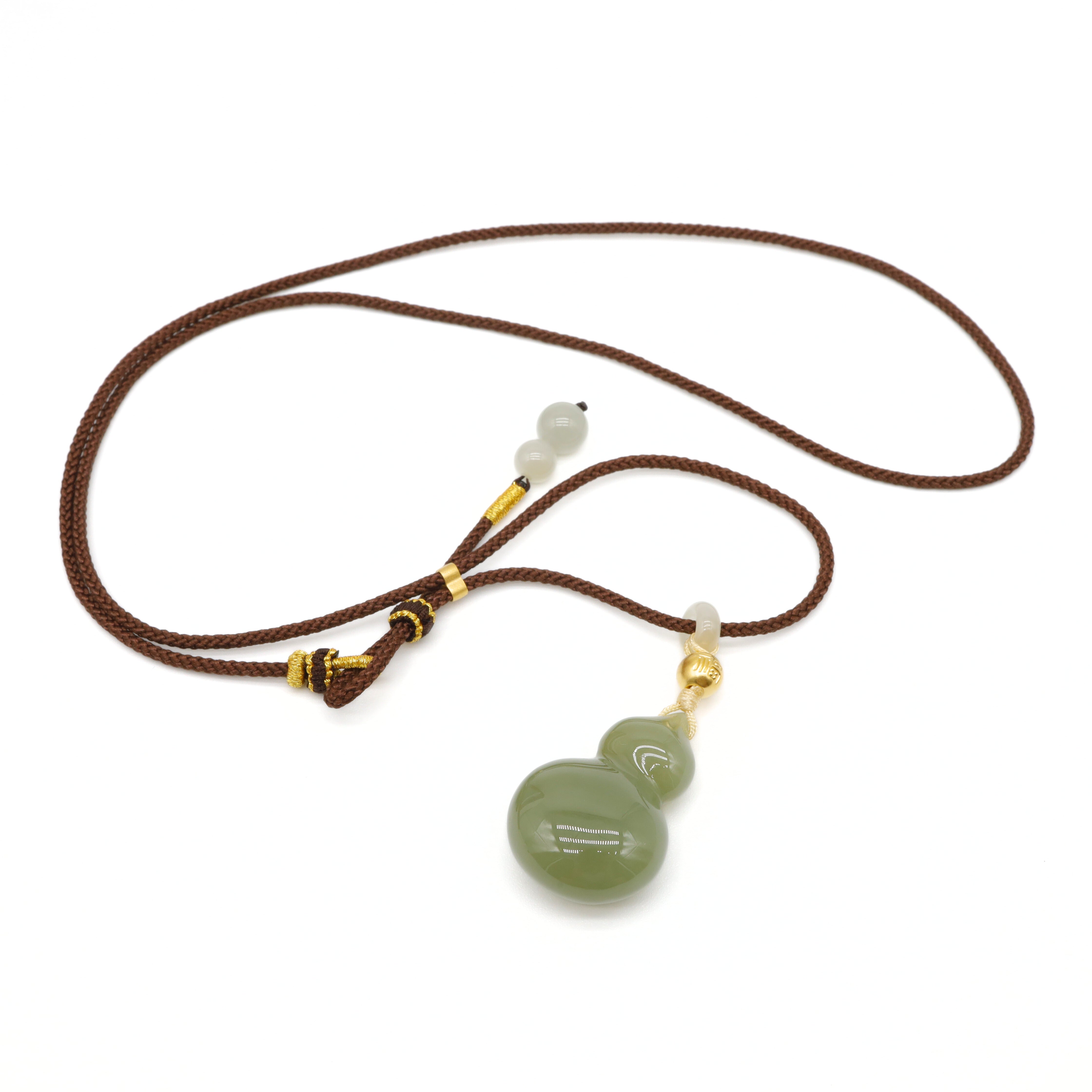 24k GOLD HETIAN JADE NECKLACE