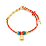 24K Gold Fortune Bag Charm Bracelet