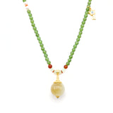 24k GOLD HETIAN JADE NECKLACE