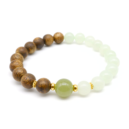 24K GOLD HETIAN JADE BRACELET