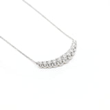 Lab-Diamond Curve Bar Necklace