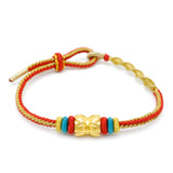 24K Gold Lotus Charm Bracelet