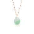 Rose Gold Green Hetian Jade Necklace