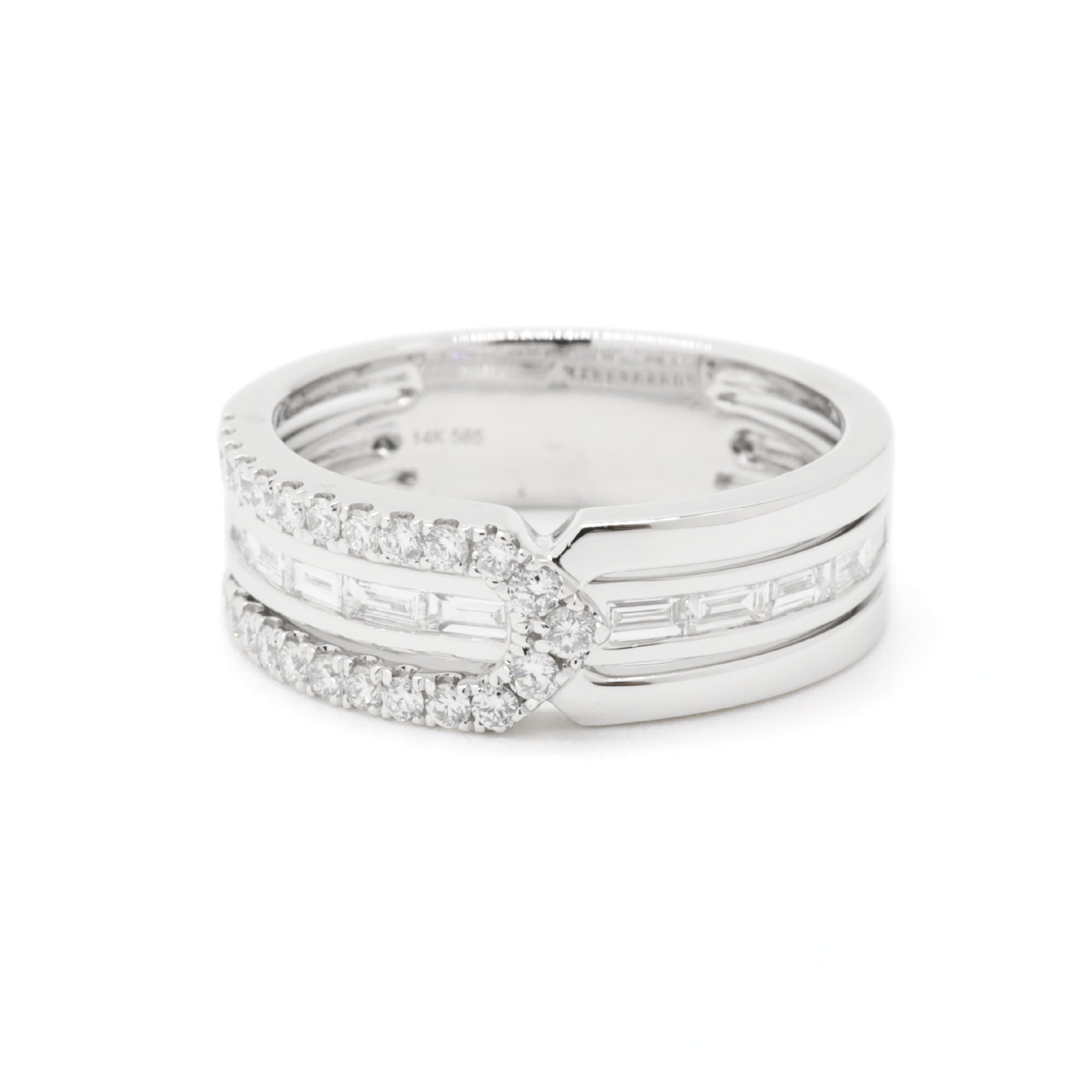 Modern Lab-Grown Diamond Baguette Frame Ring