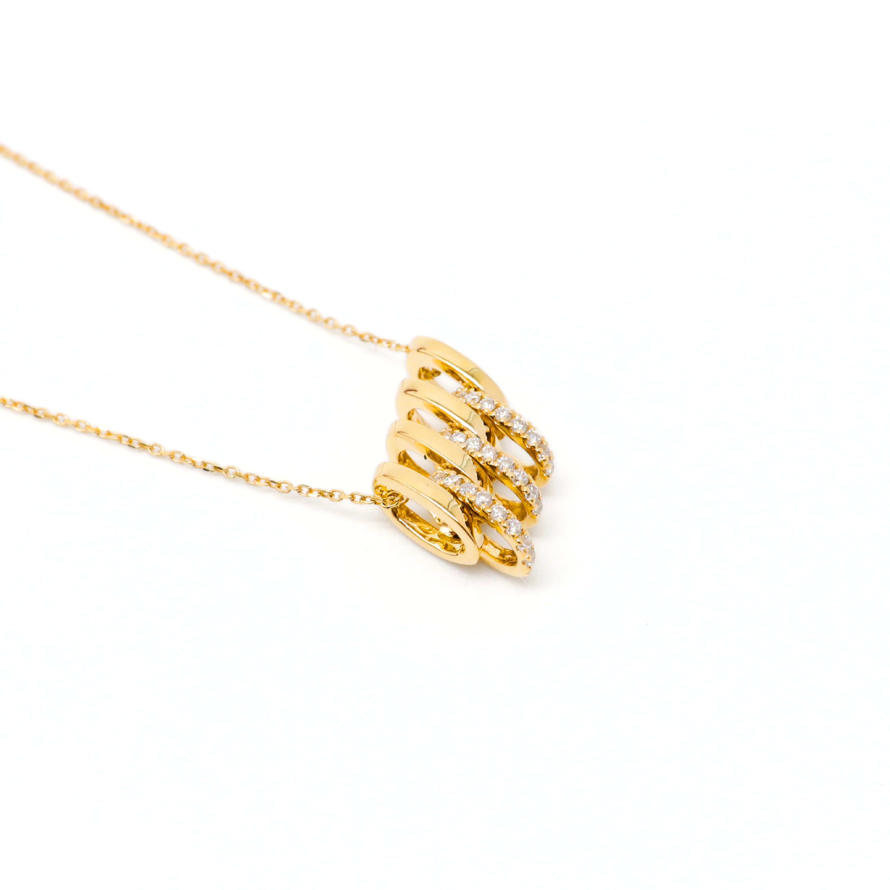 Lab-Diamonds Wave Link Necklace