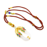 24k GOLD HETIAN JADE NECKLACE