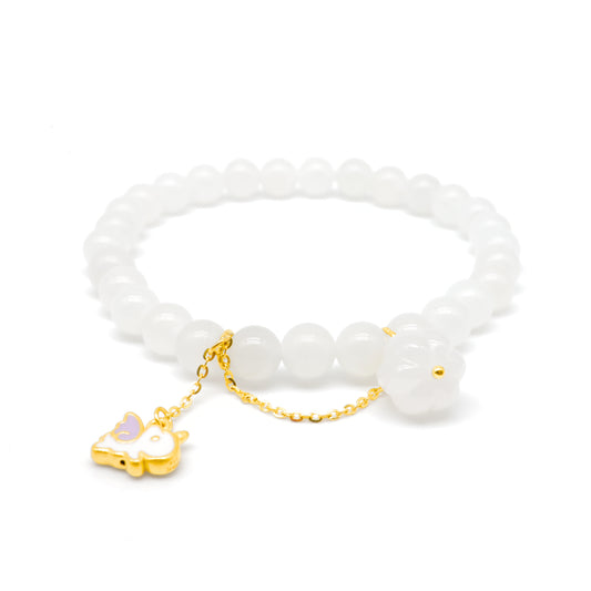 24K gold hetian jade bracelet
