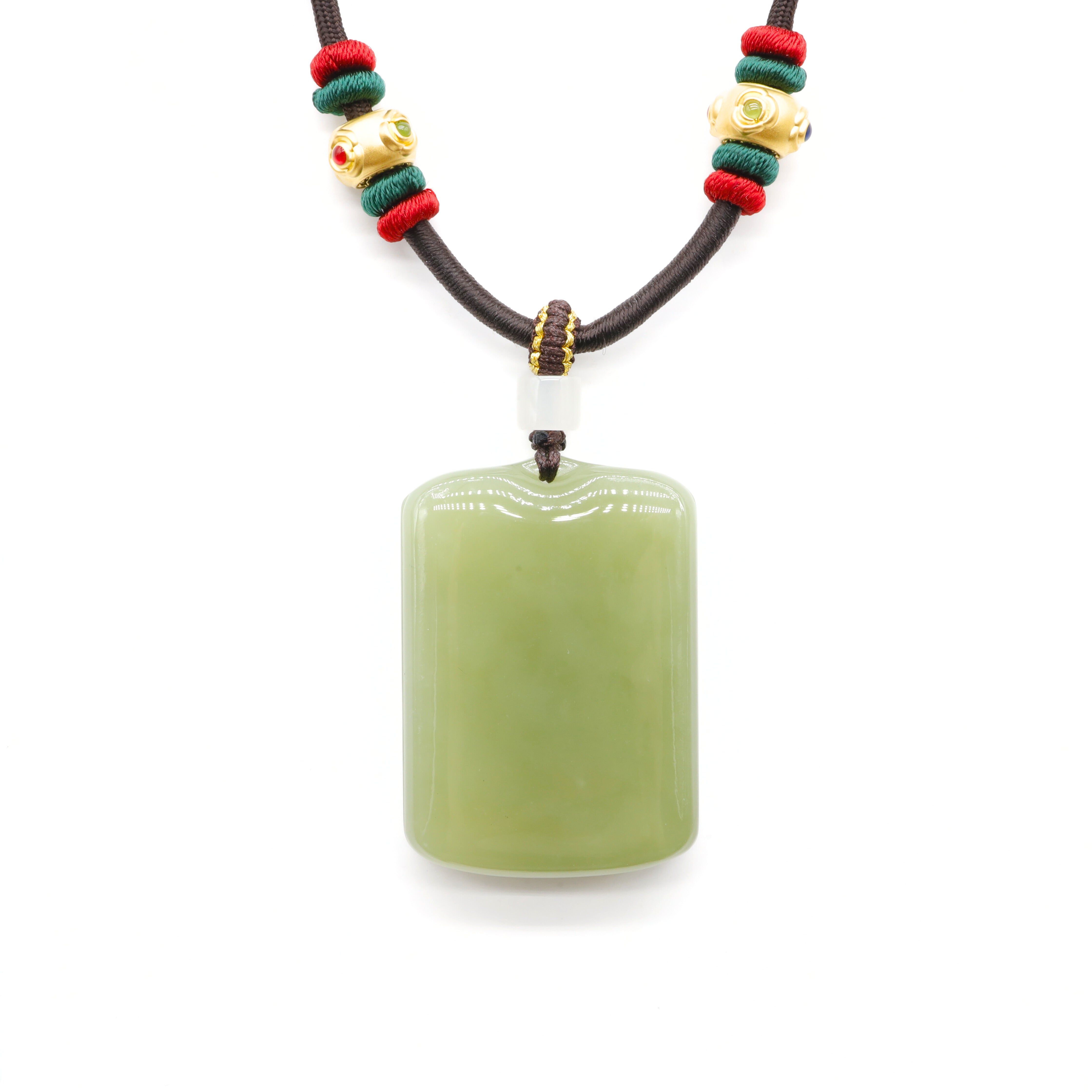 24k GOLD HETIAN JADE NECKLACE
