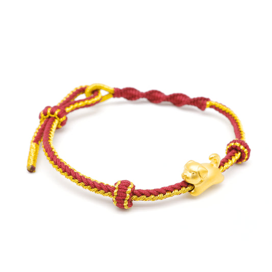 24K Gold Dog charm Bracelet