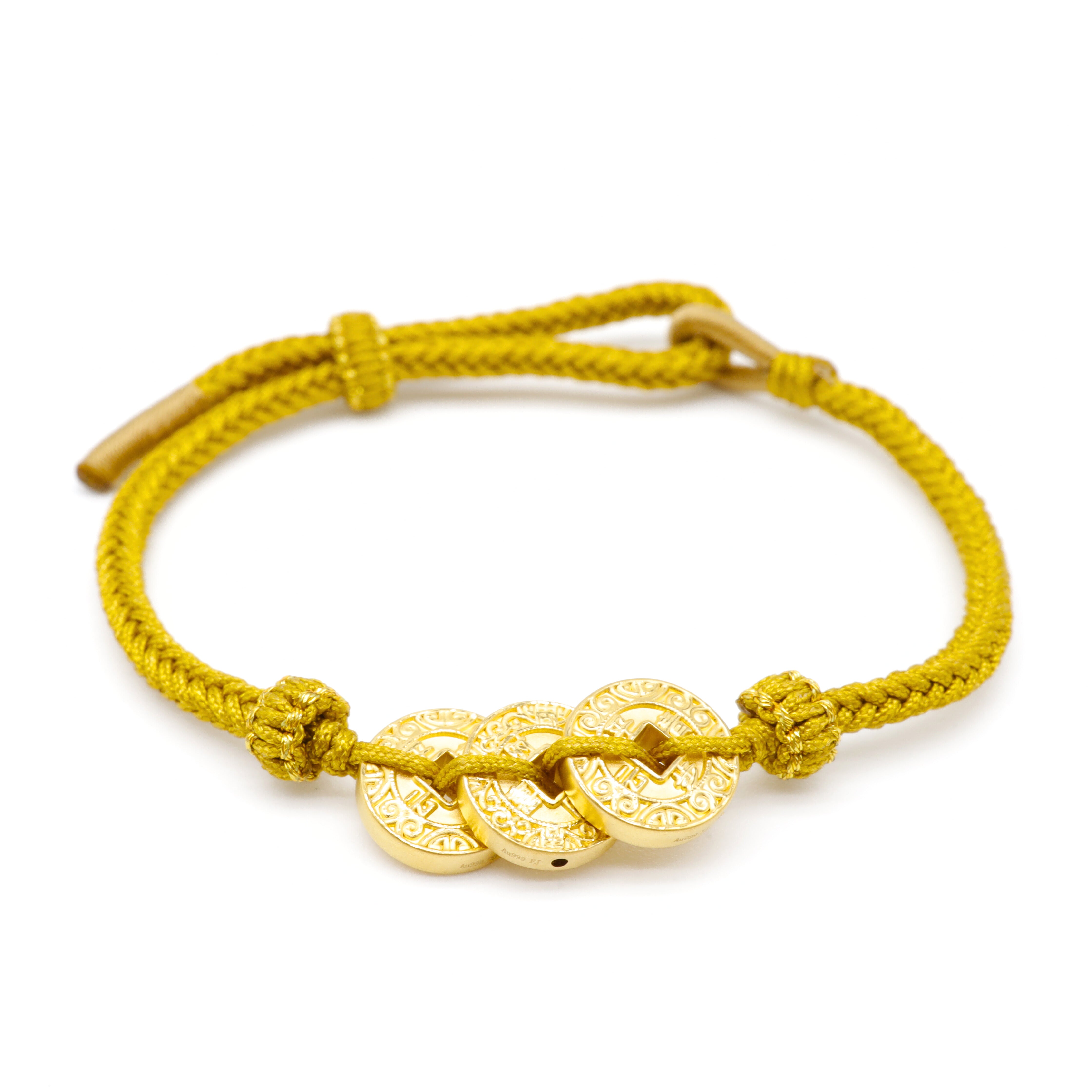 24K Gold Coin Charm Bracelet