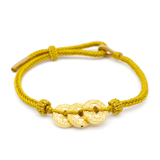 24K Gold Coin Charm Bracelet