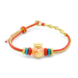 24K Gold Fortune Bag Charm Bracelet