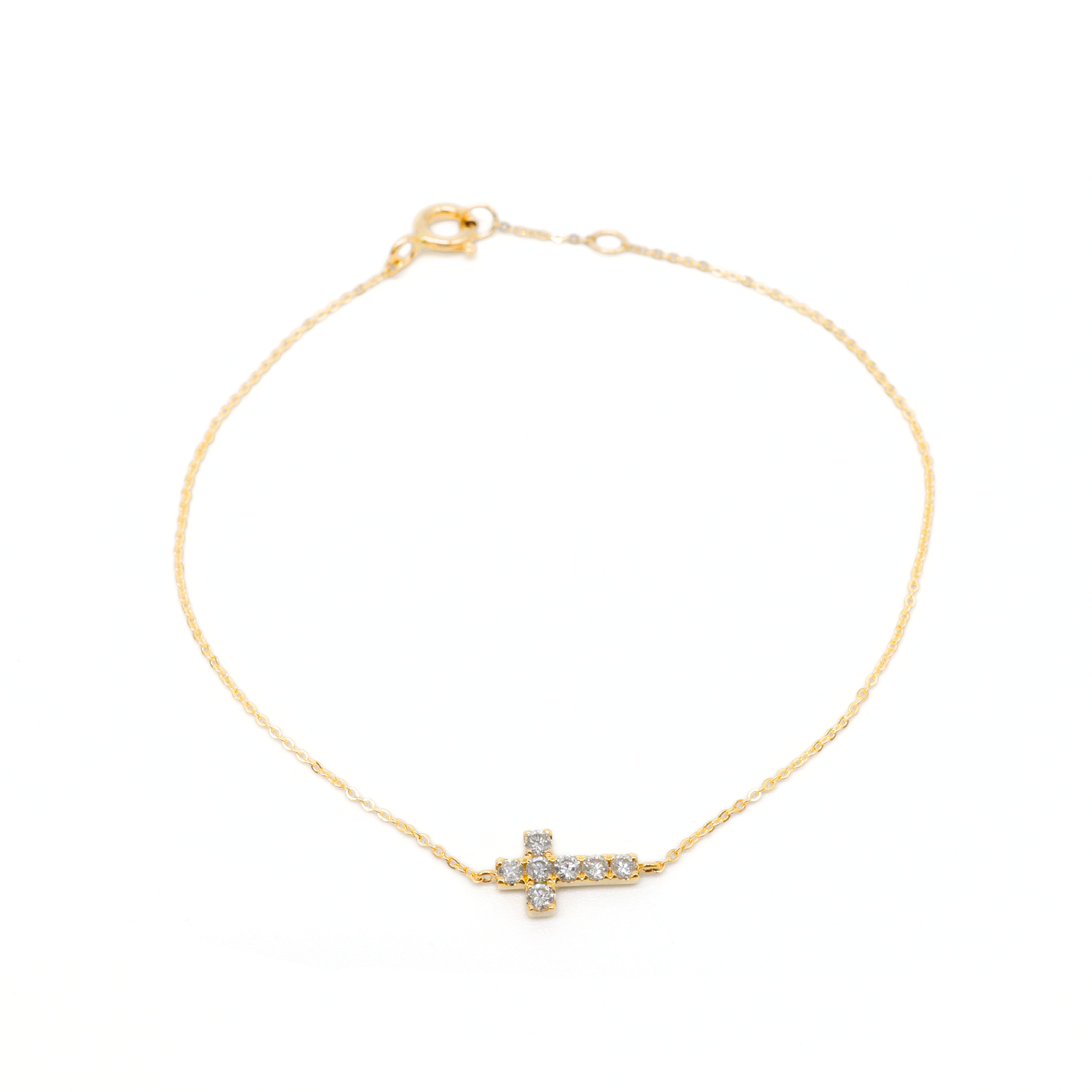 Lab-Diamonds Cross Bracelet