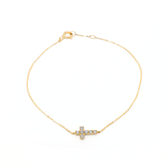 Lab-Diamonds Cross Bracelet