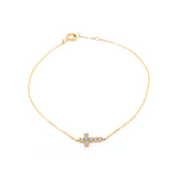 Lab-Diamonds Cross Bracelet
