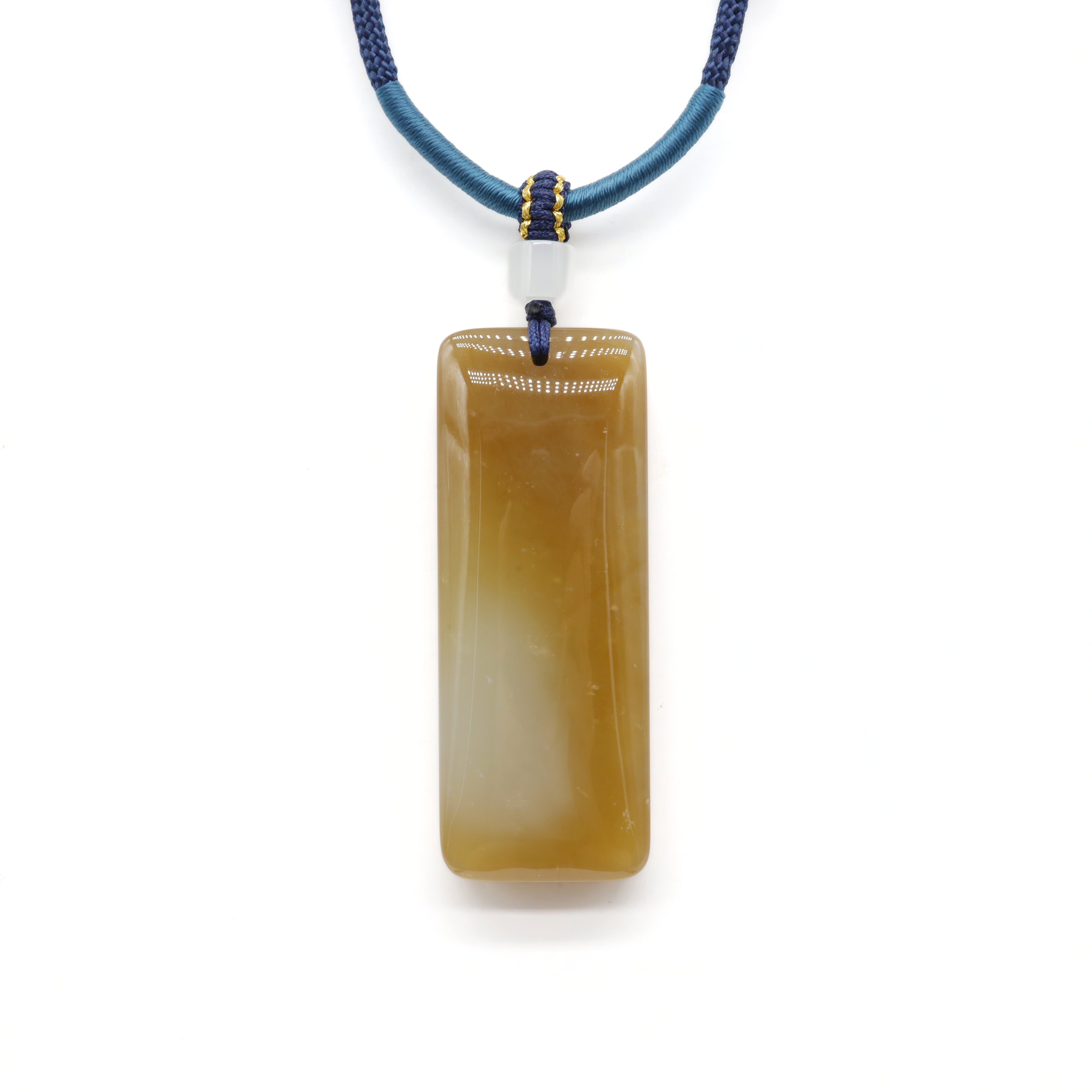 24k GOLD HETIAN JADE NECKLACE