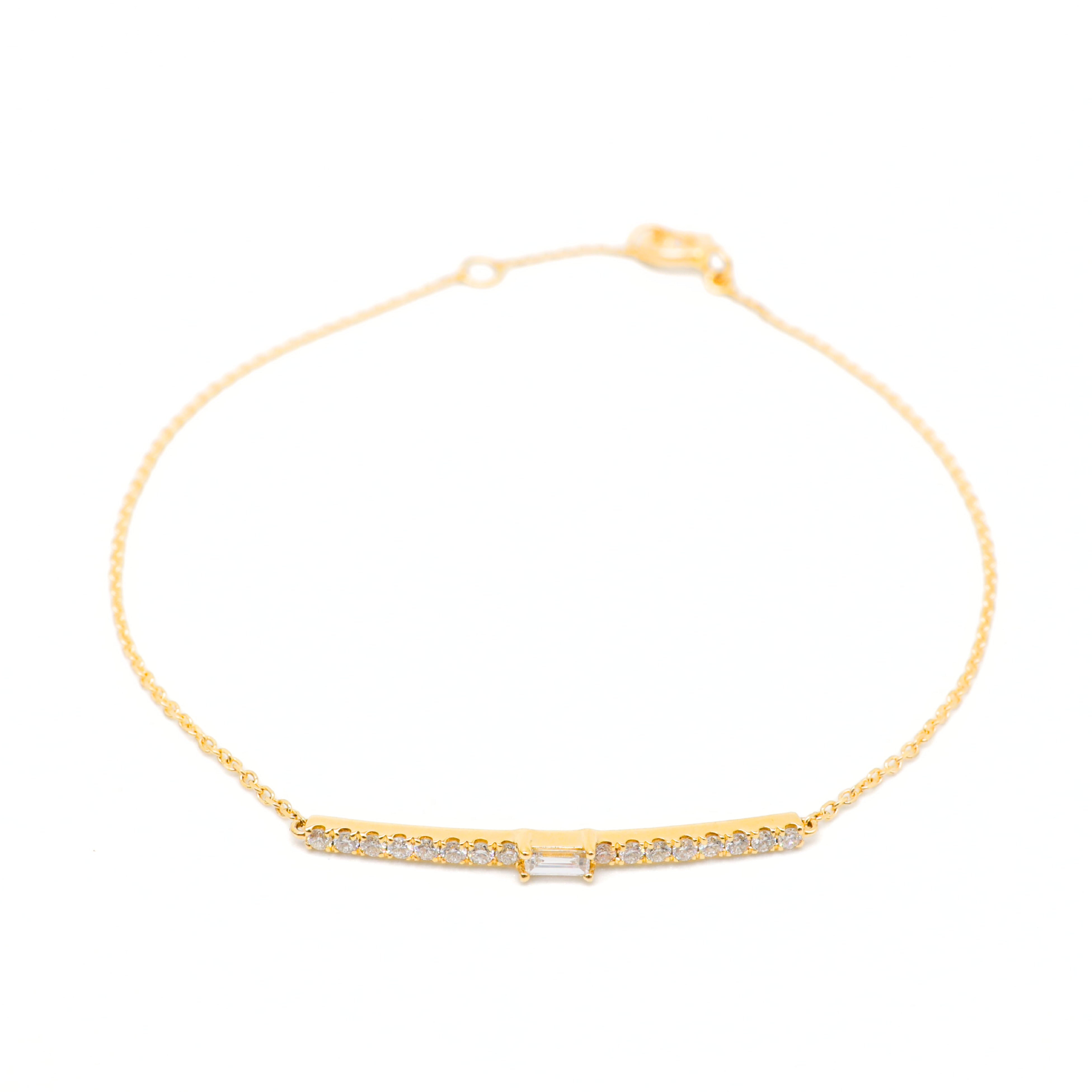 Lab-Diamonds Mixed Cut Bar Bracelet