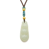 24k GOLD BEAN HETIAN JADE NECKLACE