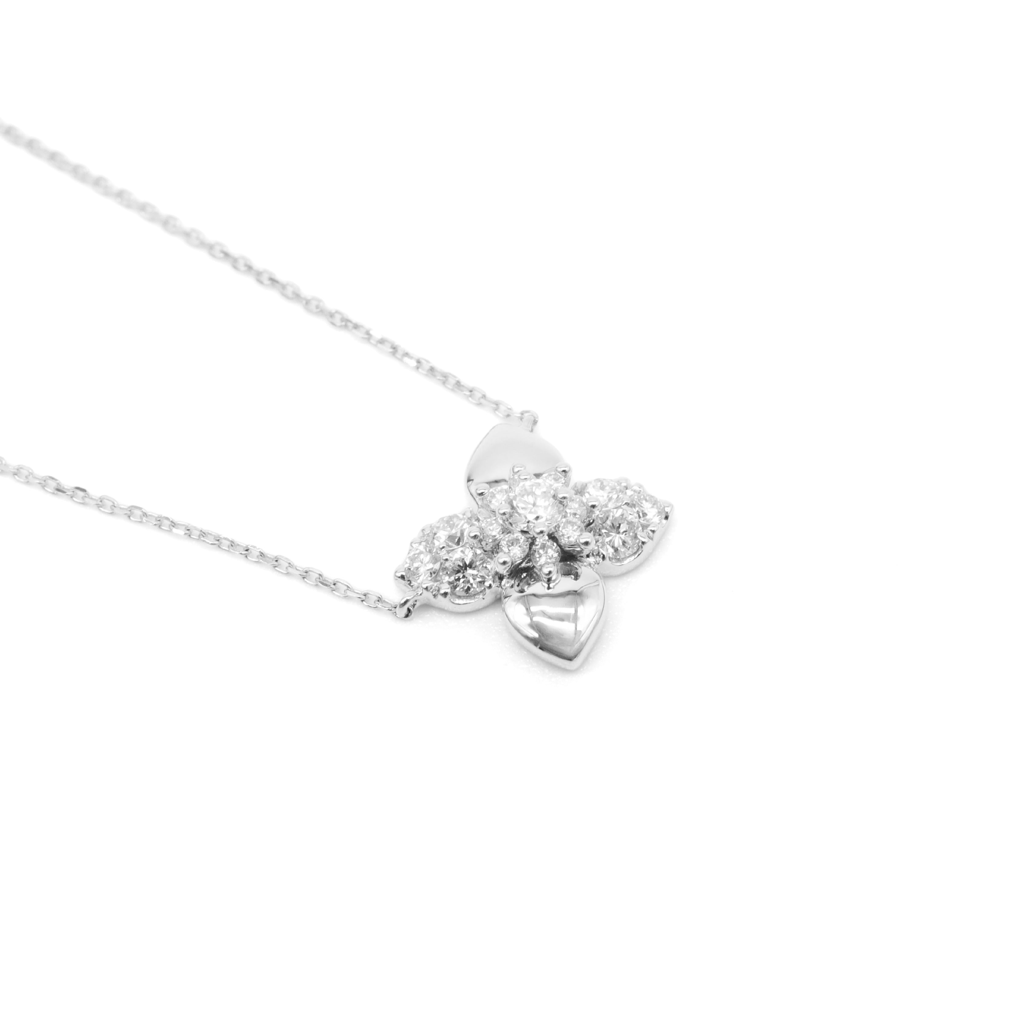 Lab-Diamonds Clover Petal Necklace