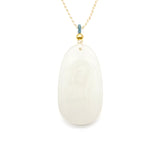 24k GOLD HETIAN JADE NECKLACE