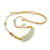 24k GOLD HETIAN JADE NECKLACE