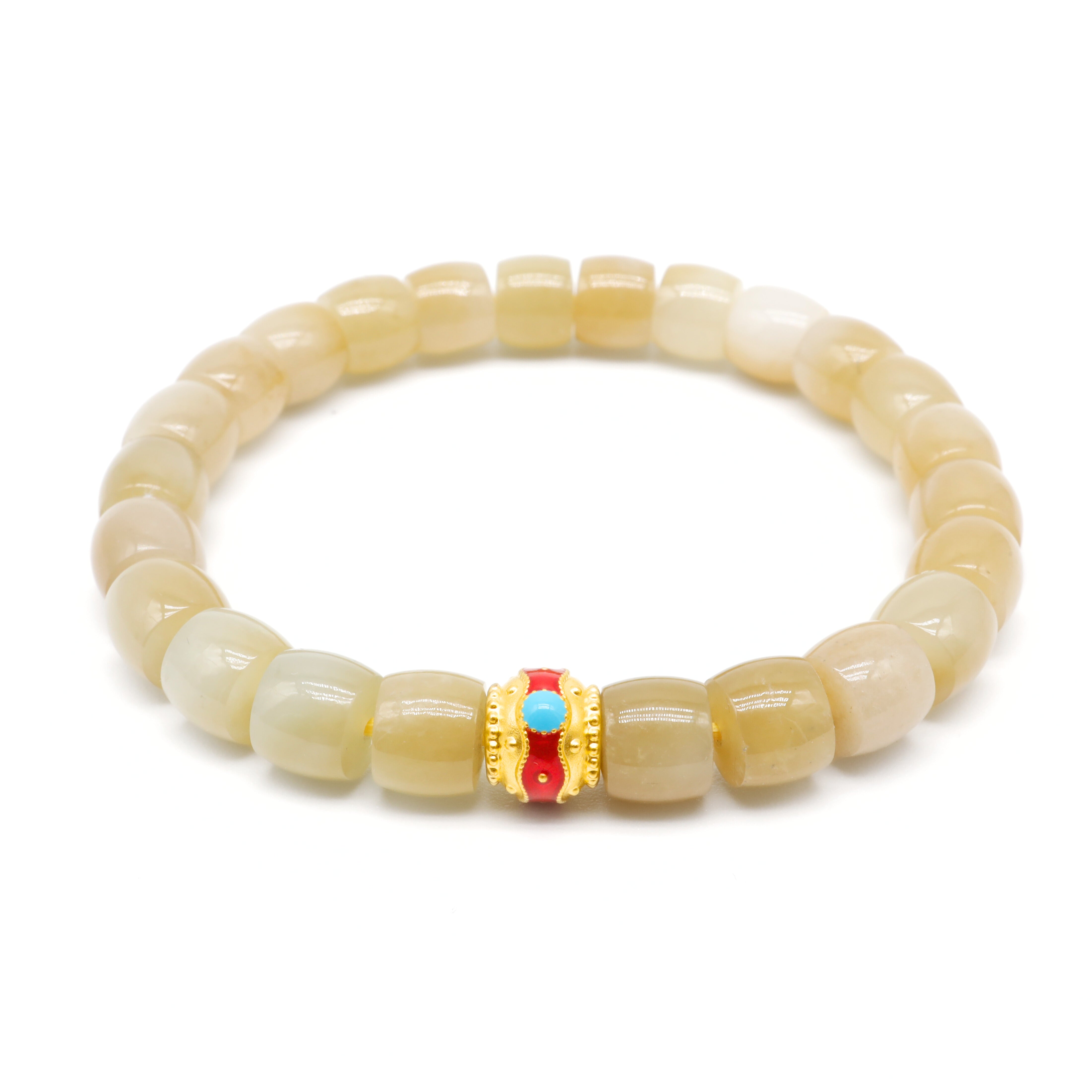24K GOLD HETIAN JADE BRACELET