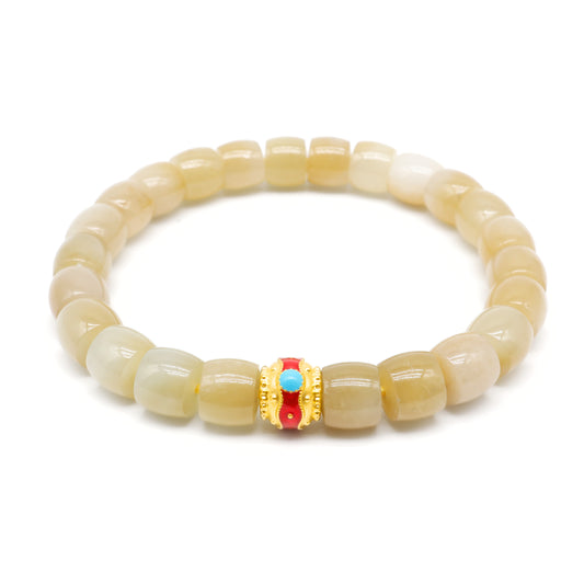 24K GOLD HETIAN JADE BRACELET