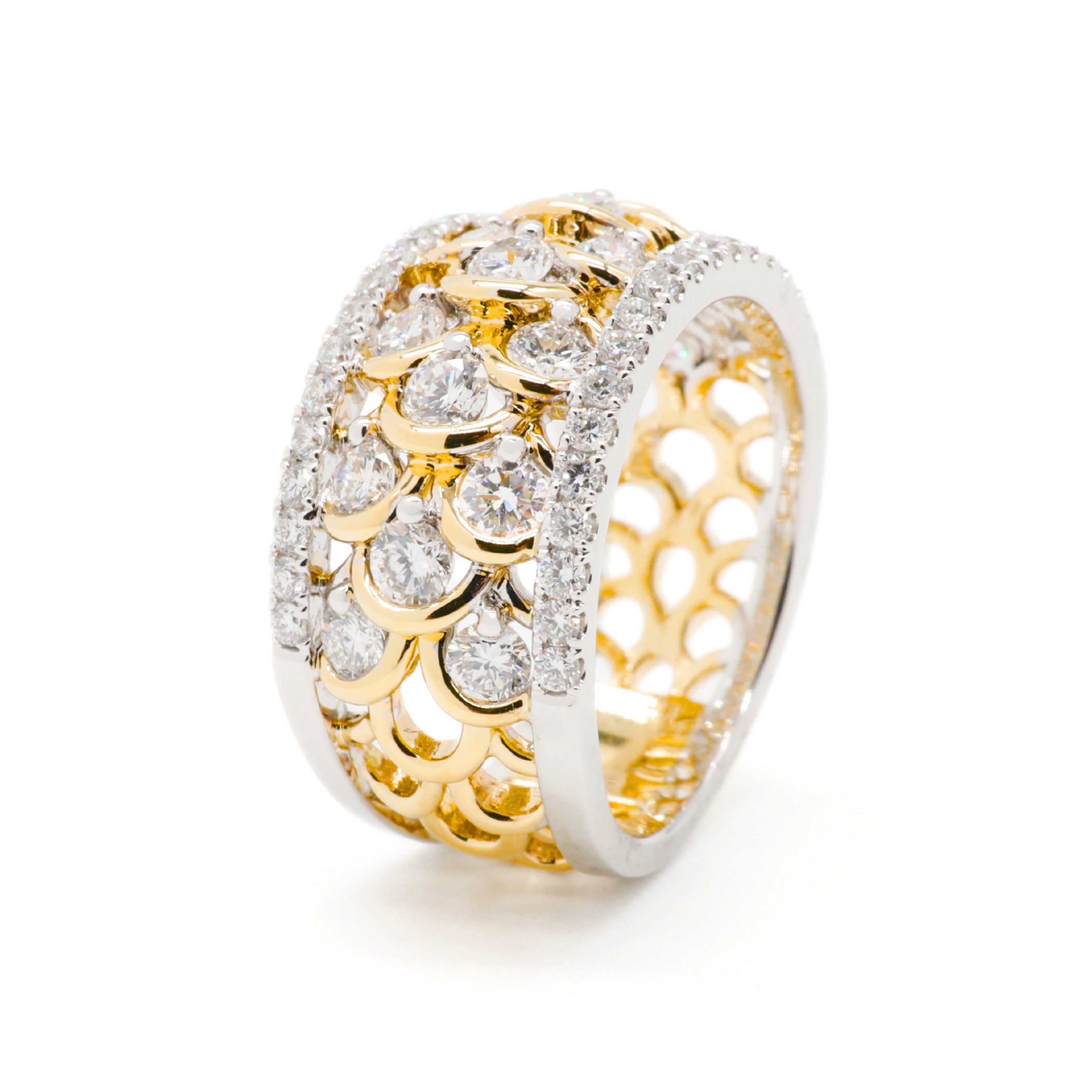 Luxe Openwork Lab-Grown Diamond Band Ring